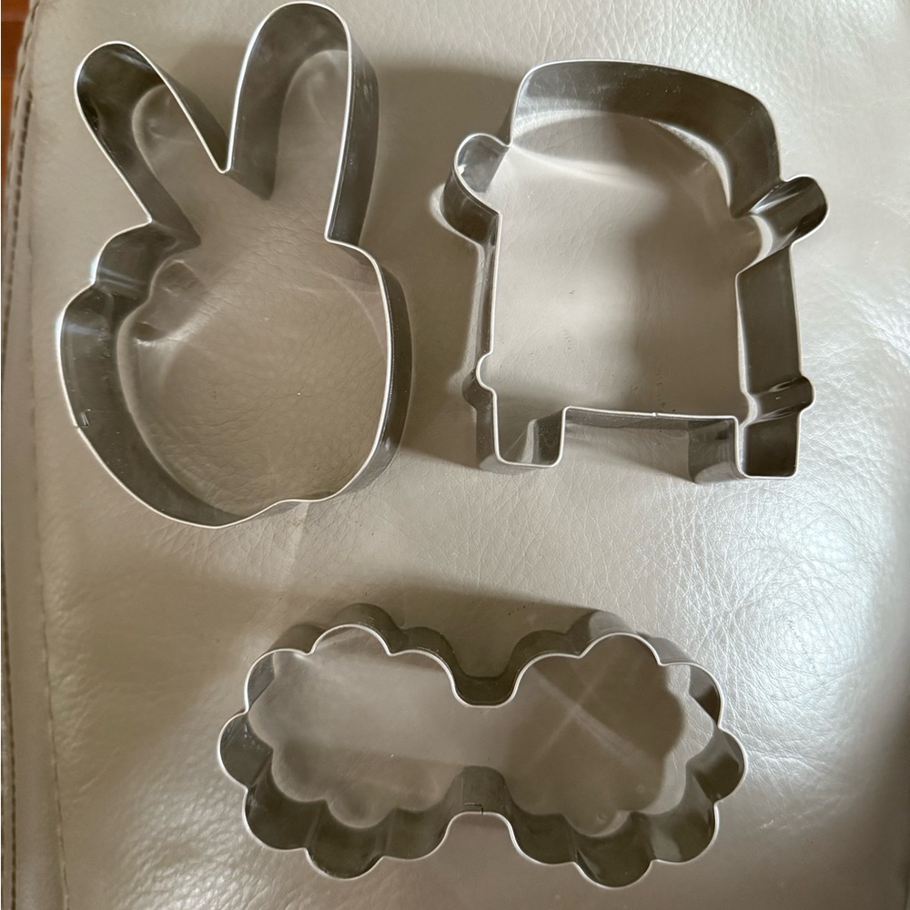 Two Groovy Silver Cookie Cutter Set